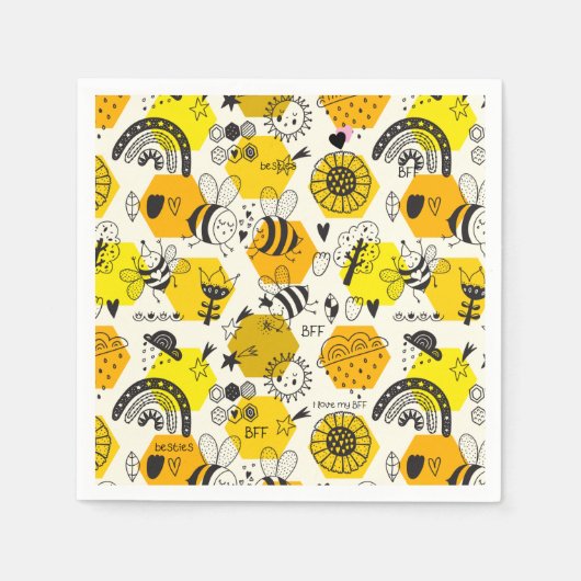 BFF Koningin Bij Cadeaus Voor Beste Vriendinnen Re Servet (Voorkant)