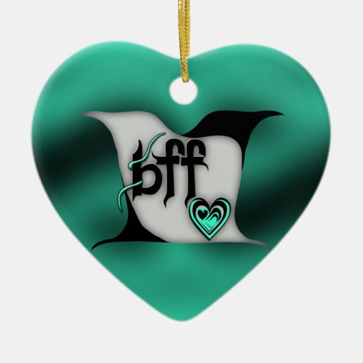 bff ~ lovevogels keramisch ornament (Voorkant)