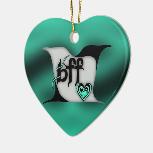 bff ~ lovevogels keramisch ornament (Links)