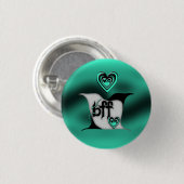 bff ~ lovevogels ronde button 3,2 cm (Voorkant /achterkant)