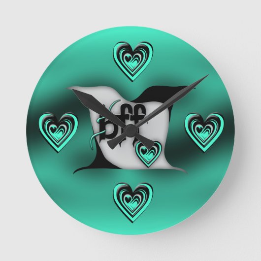 bff ~ lovevogels ronde klok (Voorkant)