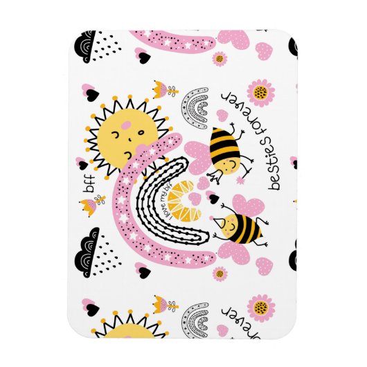 BFF-meisjes - Koningin Bijen Voor Altijd Schattig Magneet (Verticaal)