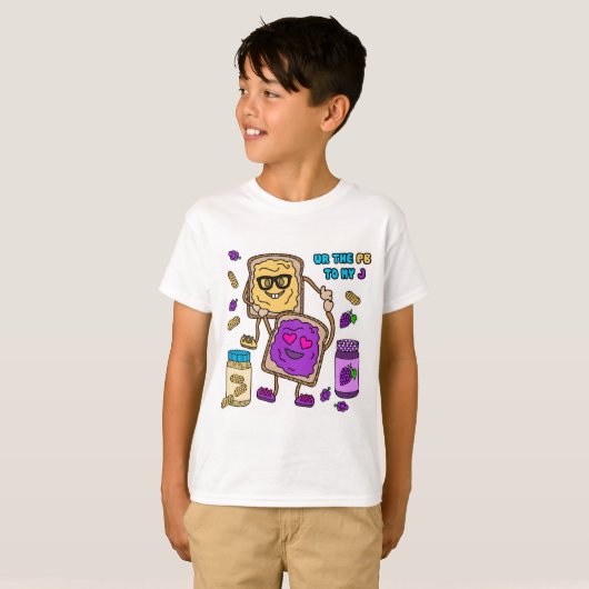 BFF Peanut Butter & Jelly Emoji T-Shirt (Voorkant volledig)