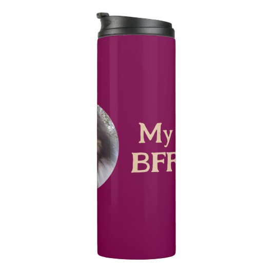 BFF Pet Photo PERSONALISEREN Thermosbeker (Geroteerd rechts)