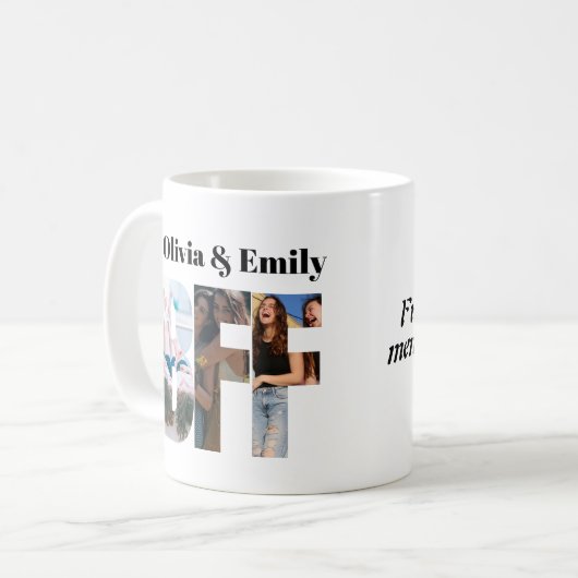 BFF Photo Coffee Mug – Personalized Gift Koffiemok (Voorkant links)