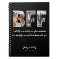 BFF Photo Collage Best Friend Forever Quote Black