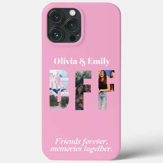 BFF Photo Collage iPhone Case – Gift for Friend (Achterkant)
