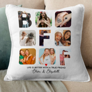 BFF Photo Collage Personalized Best Friends Bestie Kussen