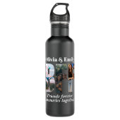 BFF Photo Collage Water Bottle – Gift for Friend Waterfles (Voorkant)