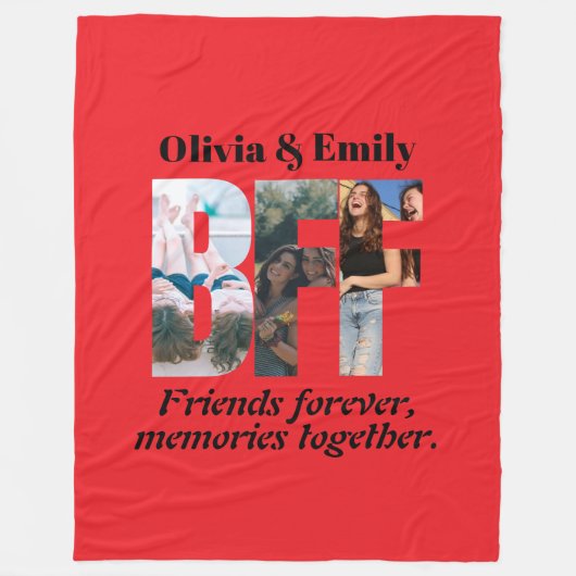 BFF Photo Fleece Blanket – Personalized Gift (Voorkant)