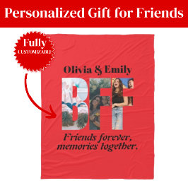 BFF Photo Fleece Blanket – Personalized Gift Deken