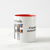 BFF Photo Two-Tone Mug – Personalized Gift Tweekleurige Koffiemok (Center)