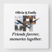 BFF Photo Wall Clock – Personalized Gift Vierkante Klok (Voorkant)