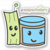 BFF pindakaas + selderie SuspectCelery™ Sticker (Voorkant)