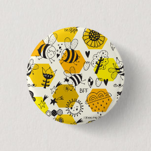 BFF Queen Bee Gifts for Besties Save the Bees Ronde Button 3,2 Cm