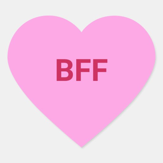 BFF roze leuke leuke Valentijnsdag conversatie Hart Sticker (Voorkant)