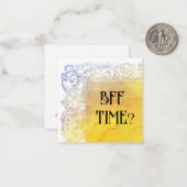 *~* BFF TIJD? AP63 Relatie Platte Nota Kaart Notitiekaartje (Voorkant / Achterkant in situ)