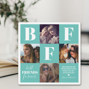 BFF Turquoise Beste Vriendinnen Fotocollage Fotoplaat