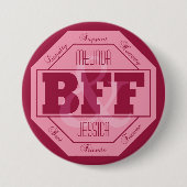 BFF-vriendschap - aangepaste namen - knoppen Ronde Button 7,6 Cm (Voorkant)