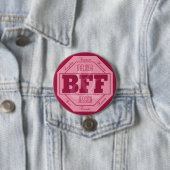BFF-vriendschap - aangepaste namen - knoppen Ronde Button 7,6 Cm (In situ)