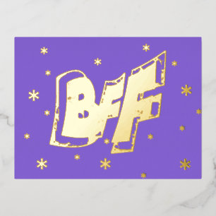 BFF-vriendschap Stars Gold Foil Briefkaart