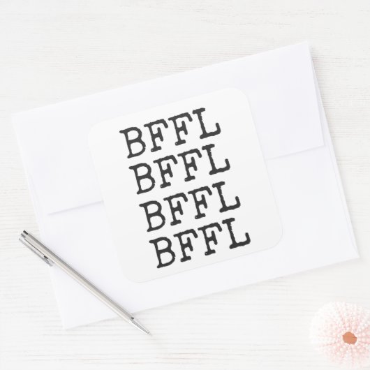 BFFL Vierkante Stickers (Envelop)
