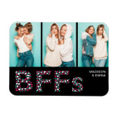 BFFs Best Friends Photo Personalized Name Girly Magneet (Horizontaal)