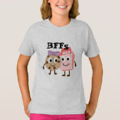 BFFS-melk en chocoladekoekjes grappige humor T-shirt (Voorkant)