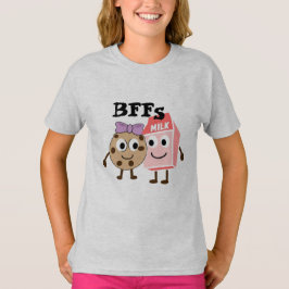 BFFS-melk en chocoladekoekjes grappige humor T-shirt