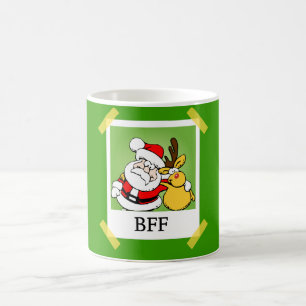 BFF's voor kerstman en rendier Magische Mok