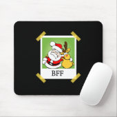 BFF's voor kerstman en rendier Muismat (Met muis)