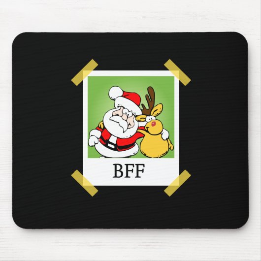 BFF's voor kerstman en rendier Muismat (Voorkant)