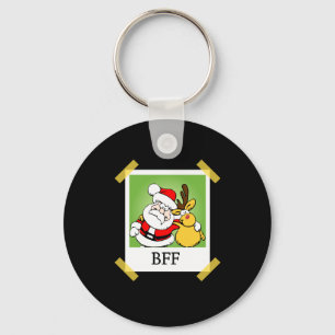 BFF's voor kerstman en rendier Sleutelhanger