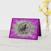 Bfly Medallion kaart- aanpassen elke gelegenheid Kaart (Gele Bloem)