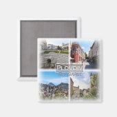 BG0014 Europa, Bulgarije, Plovdiv, Koelkast Magneet (Voorkant / Achterkant)