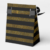 BG01 Glitter Gold & Black Stripes Party Favor Box Bedankdoosjes (Achterkant)