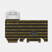 BG01 Glitter Gold & Black Stripes Party Favor Box Bedankdoosjes (Uitgevouwen)