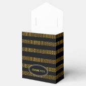 BG02 Glitter Gold & Black Stripes Party Favor Box Bedankdoosjes (Geopend)