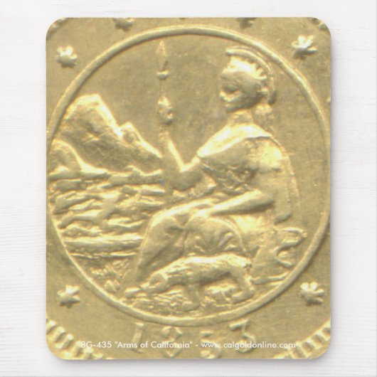 BG-435 "Wapens van Californië" - Verticaal Mousepa Muismat (Voorkant)