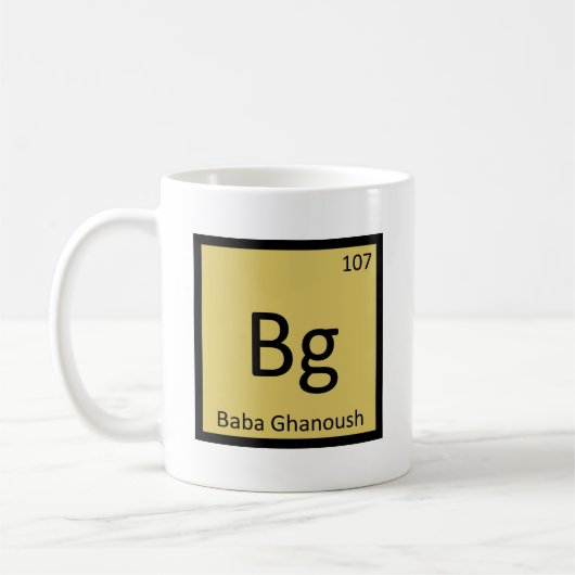Bg - Baba Ghanoush Appetizer Chemistry Symbol Koffiemok (Links)