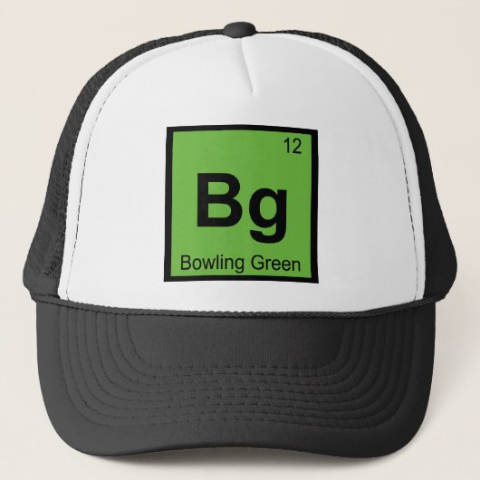 Bg - Bowling Green Kentucky Chemisch symbool Trucker Pet (Voorkant)
