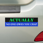 Bg_bumper, GEEN ENKELE EIGENAAR IS DAT JE KRAPT. Bumpersticker (Op auto)