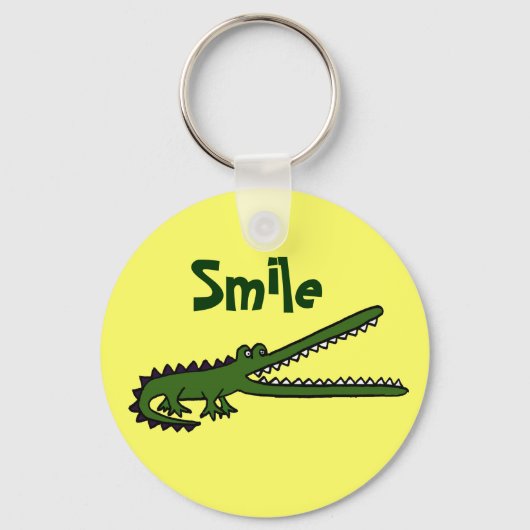 BG- Funny Smiling Crocodile Sleutelhanger (Voorkant)