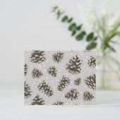 BG - neutrale sneeuwkegels Briefkaart (Staand voorkant)