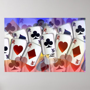 BG-Poster met vier Azen (regenboog) Poster