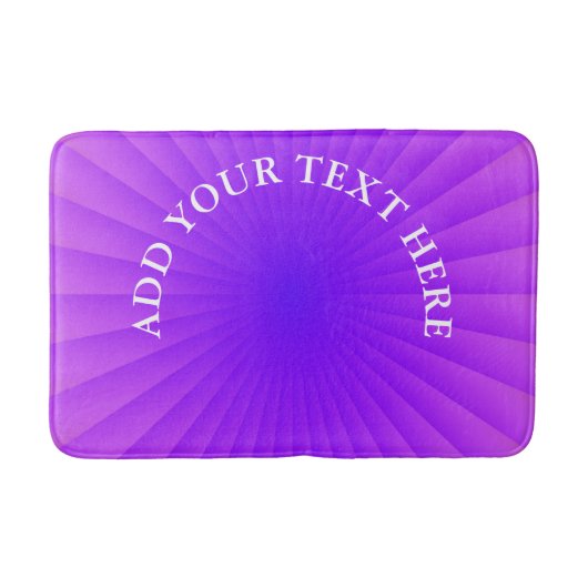 BG RAYS - blauwe roze + jouw tekst & ideeën Badmat (Voorkant)