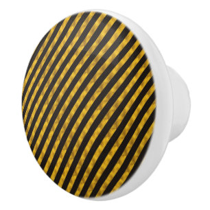 BG Strepenpatroon zwart goud + je ideeën Keramische Knop