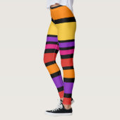 BG Stripes Patroon gekleurd I + uw achtergrond Leggings (Links)
