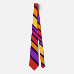 BG Stripes Patroon gekleurd I + uw achtergrond Stropdas