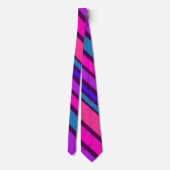 BG Stripes Patroon gekleurd III + uw achtergrond Stropdas (Achterkant)